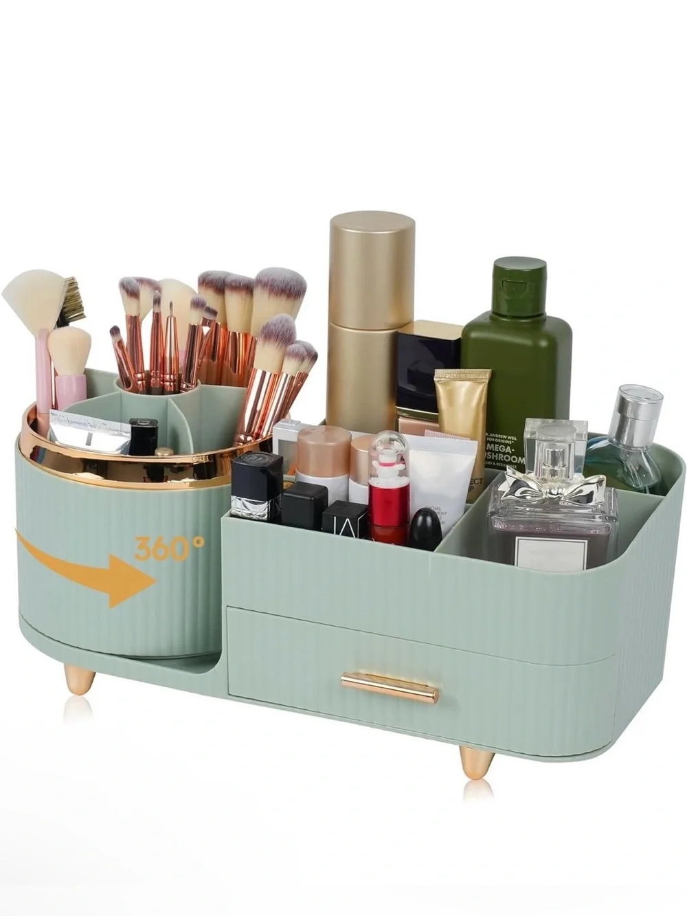 Makeup Organizer Storage Caddy in Mint Green